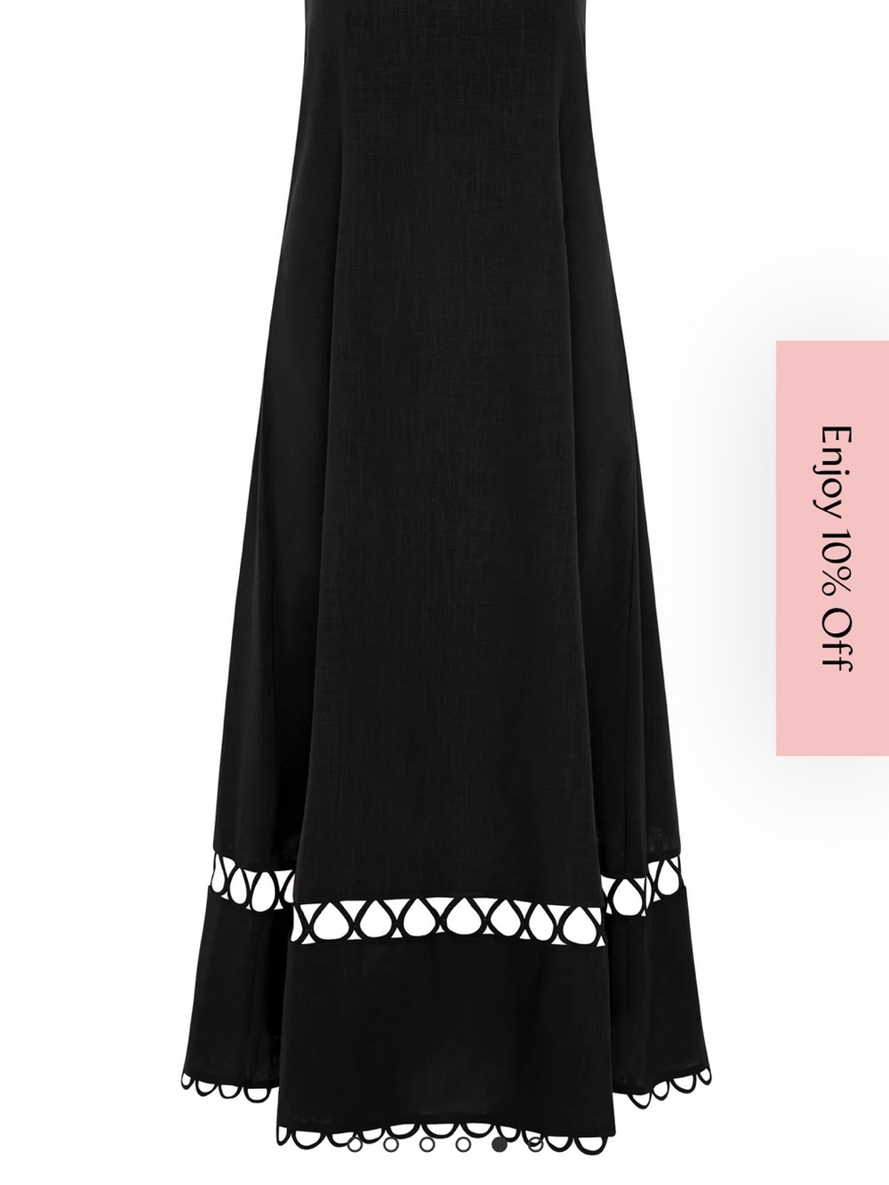 Mister Zimi Black Strapless Eyelet-Trim Maxi Dress - Picture 5 of 7